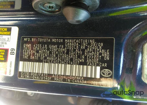 2010 Toyota Matrix S from USA, damaged, VIN 2T1LE4EE3AC014007